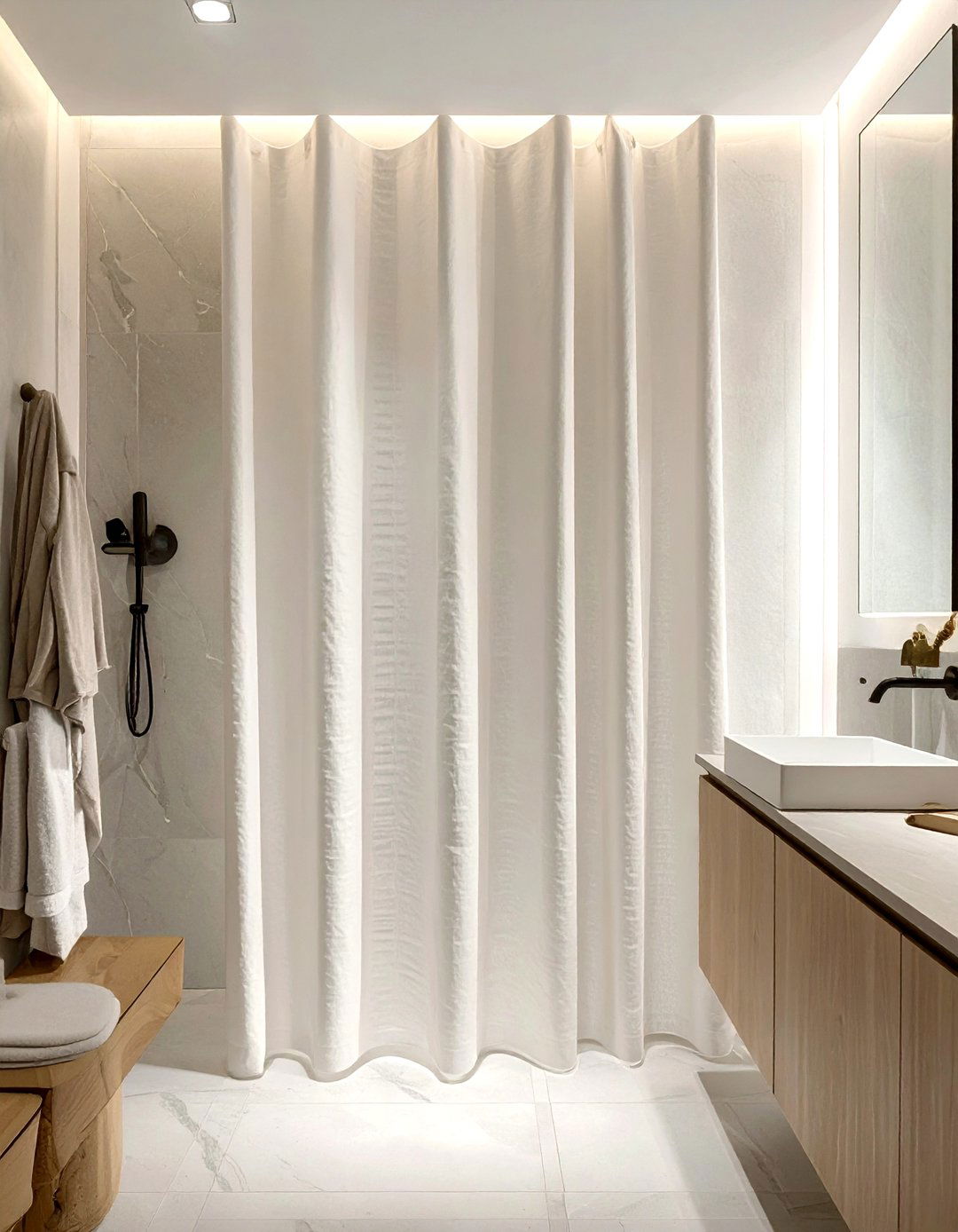 Fabric shower curtain - 30 bathroom shopping list ideas