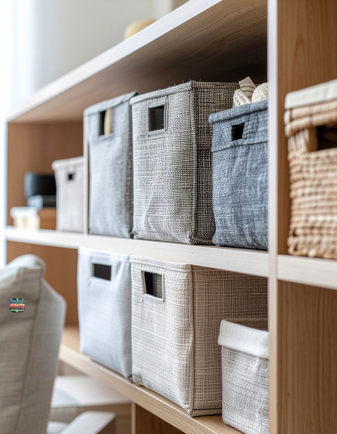 Fabric storage cube - 30 living room storage box ideas
