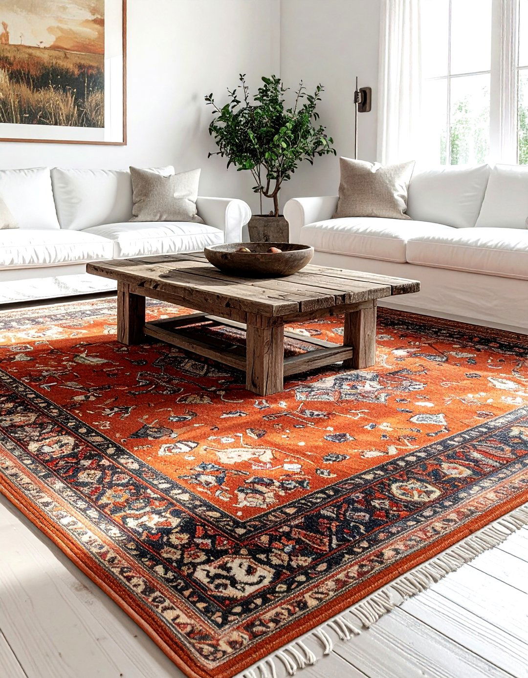 Faded Oriental Rug Farmhouse Style - 30 oriental rug ideas