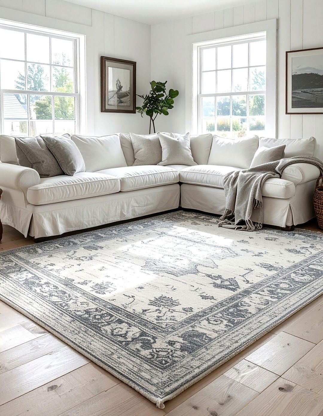 Faded farmhouse rug - 30 vintage rug ideas