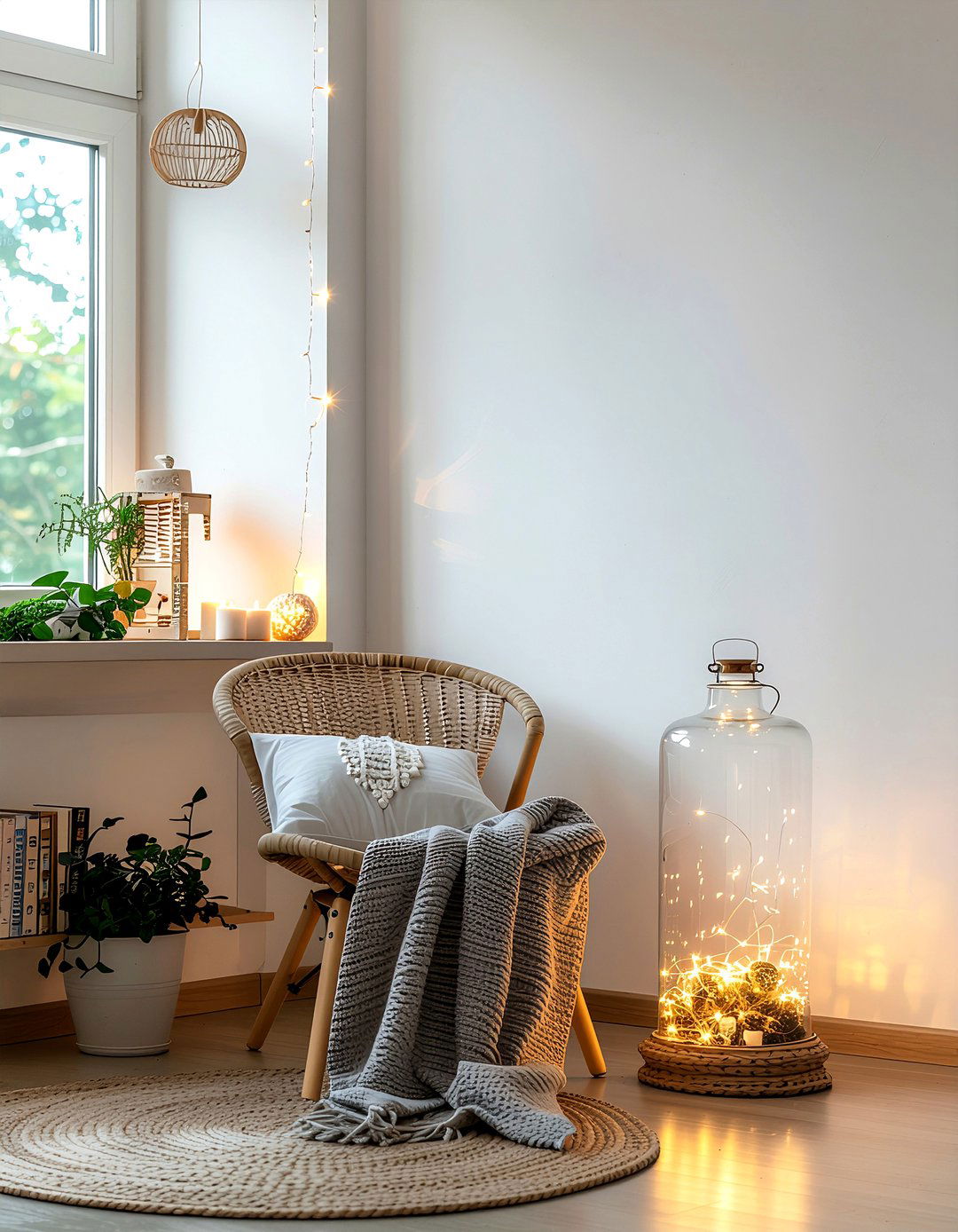 Fairy Light Lantern - 30 lantern decor ideas