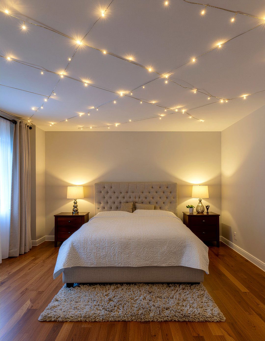 Fairy Lights On Ceiling - 30 bedroom string lights ideas