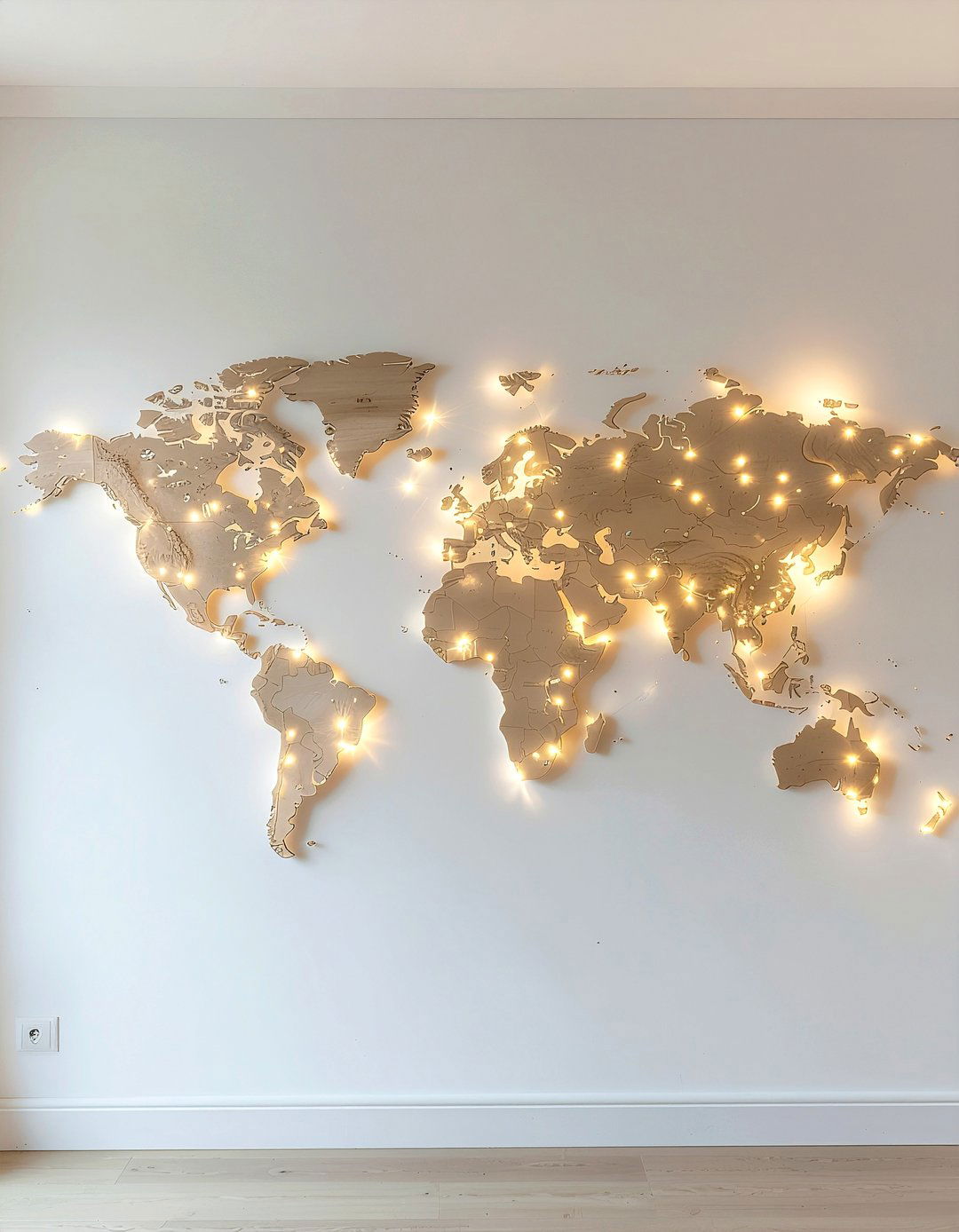 Fairy light world map - 30 fairy light ideas