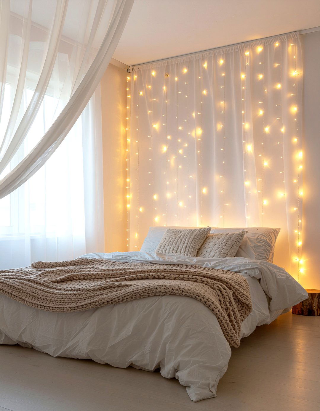 Fairy lights - 30 bedroom on a budget ideas