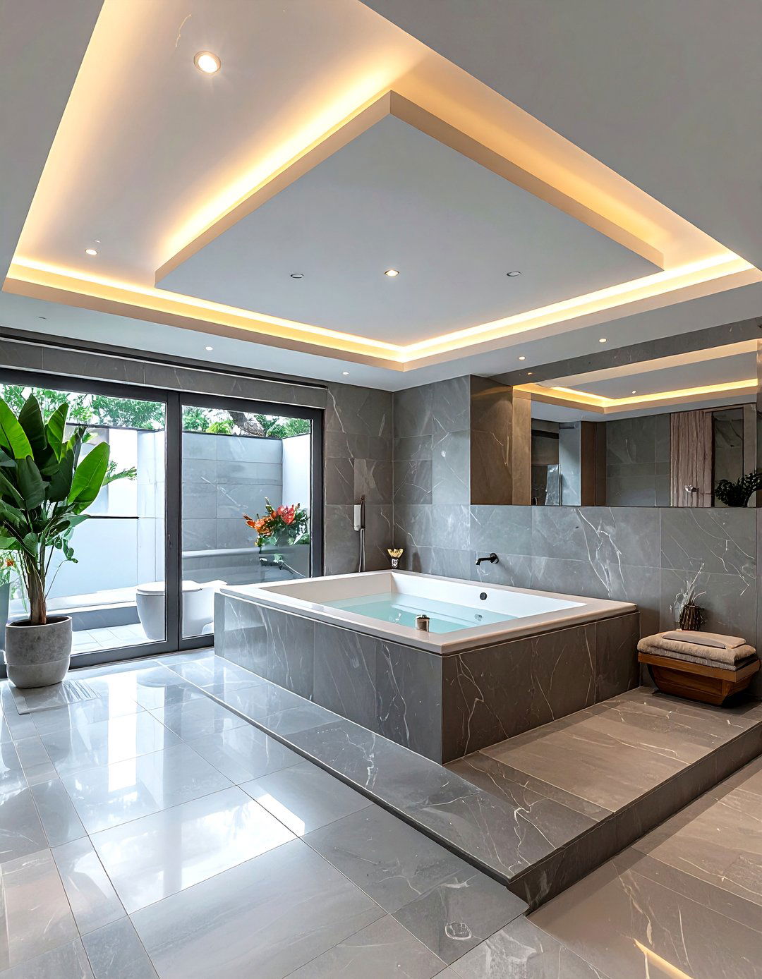 False bathroom ceiling - 30 bathroom ceiling design ideas