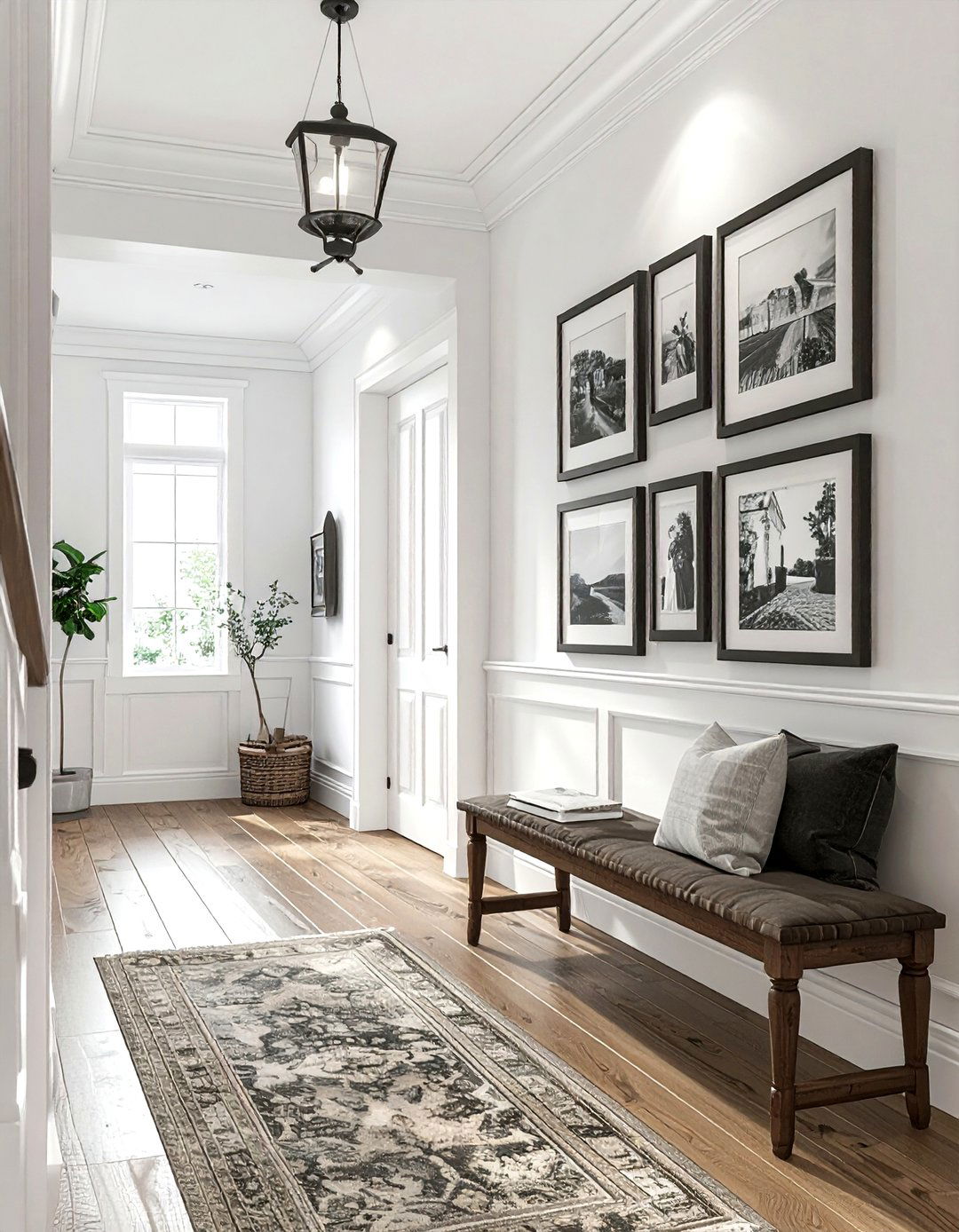 Family photo wall - 30 hallway wall decor ideas