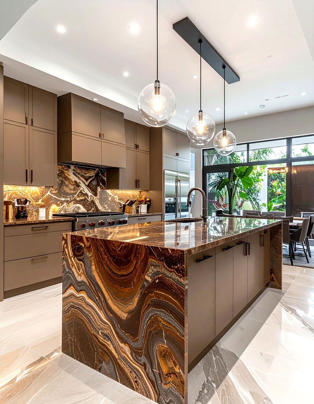 Fantasy brown granite kitchen - 30 granite kitchen ideas