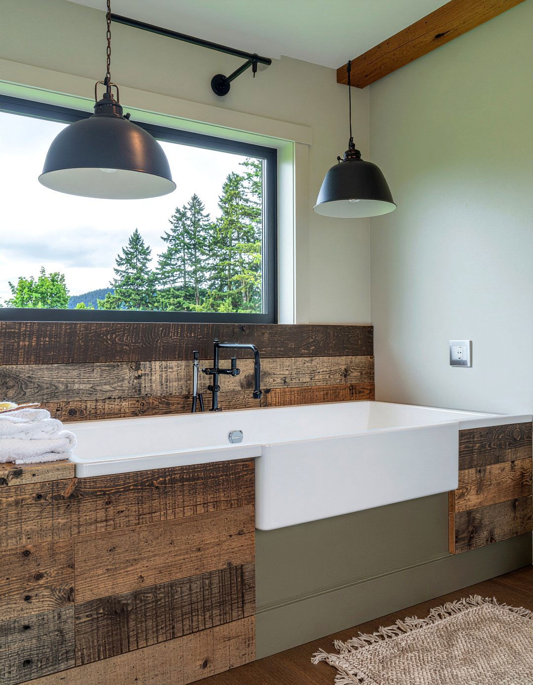 Farmhouse Barn Light - 30 bathroom ceiling light ideas