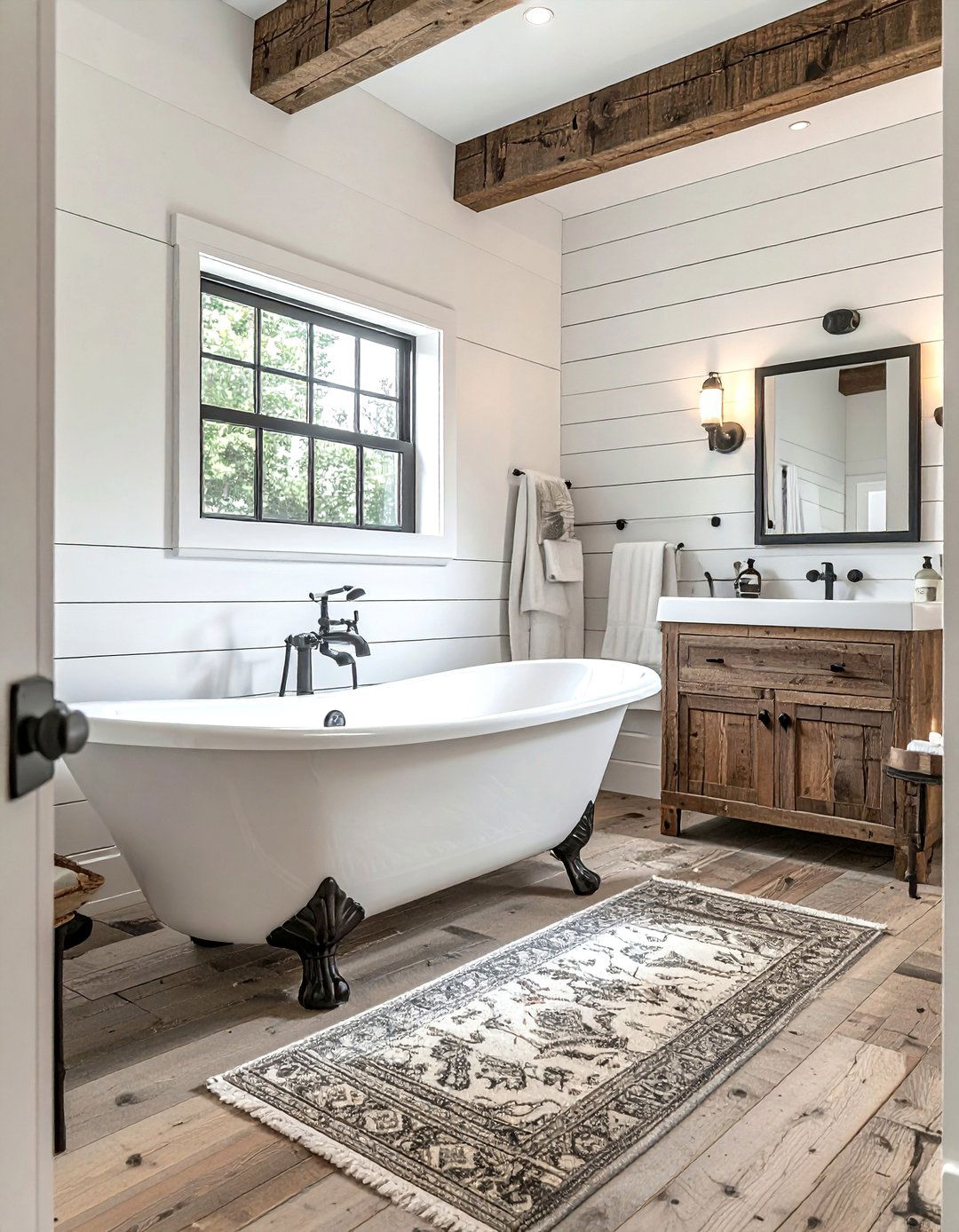 Farmhouse Bathroom - 30 bedroom to bathroom conversion ideas