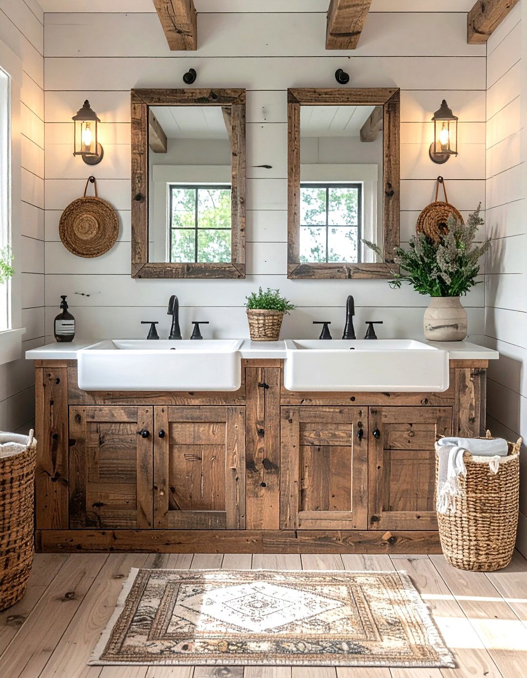 Farmhouse Bathroom - 30 shared bathroom ideas