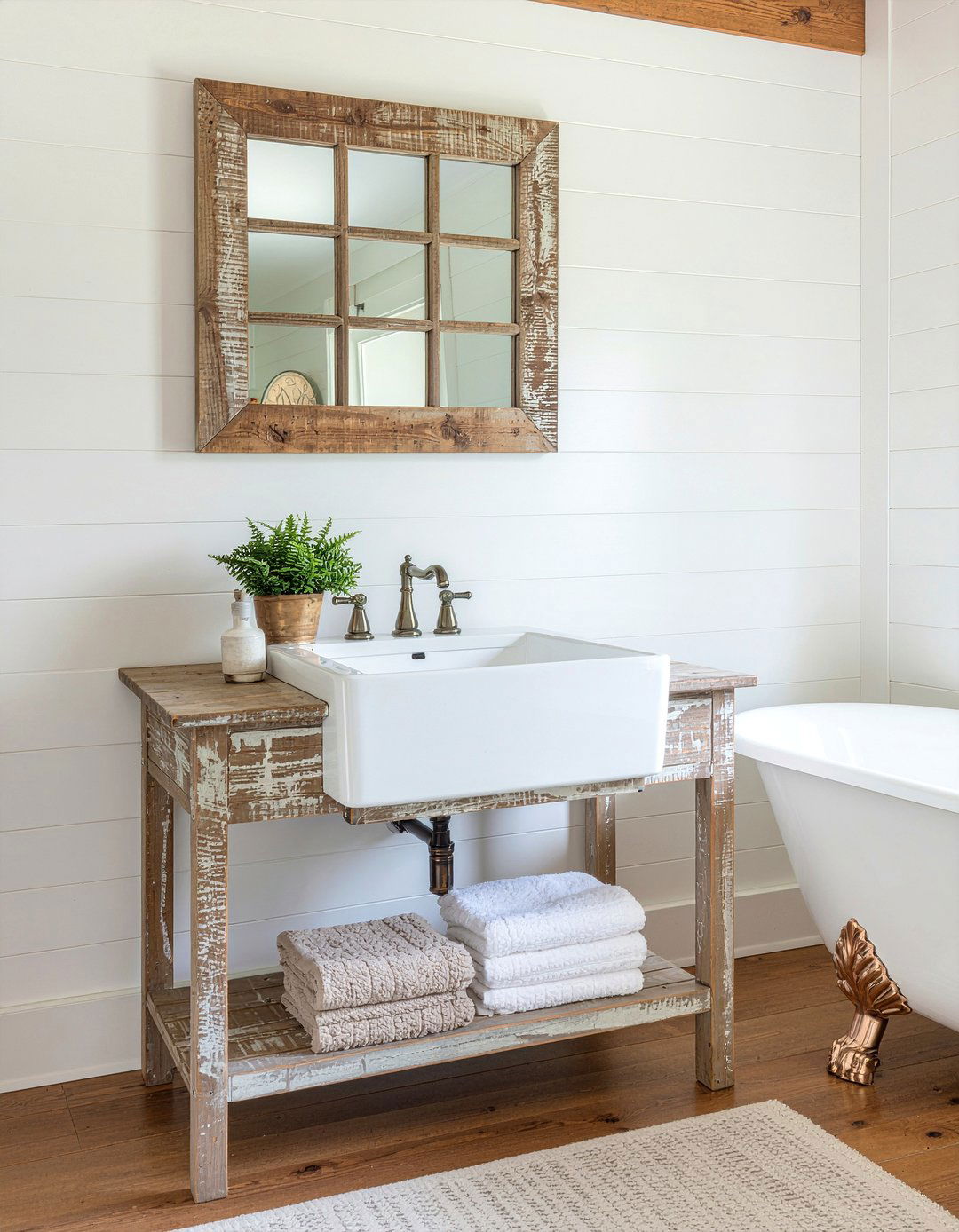 Farmhouse Bathroom Mirror - 30 bathroom mirror decor ideas