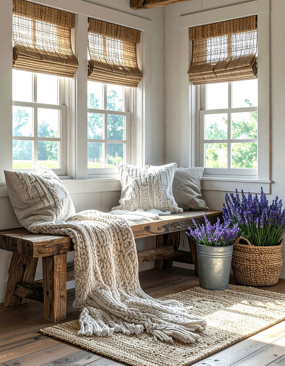 Farmhouse Bay Window Style - 30 living room bay window ideas