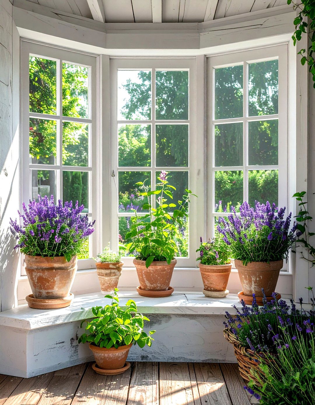 Farmhouse Bay Window - 30 kitchen garden window ideas
