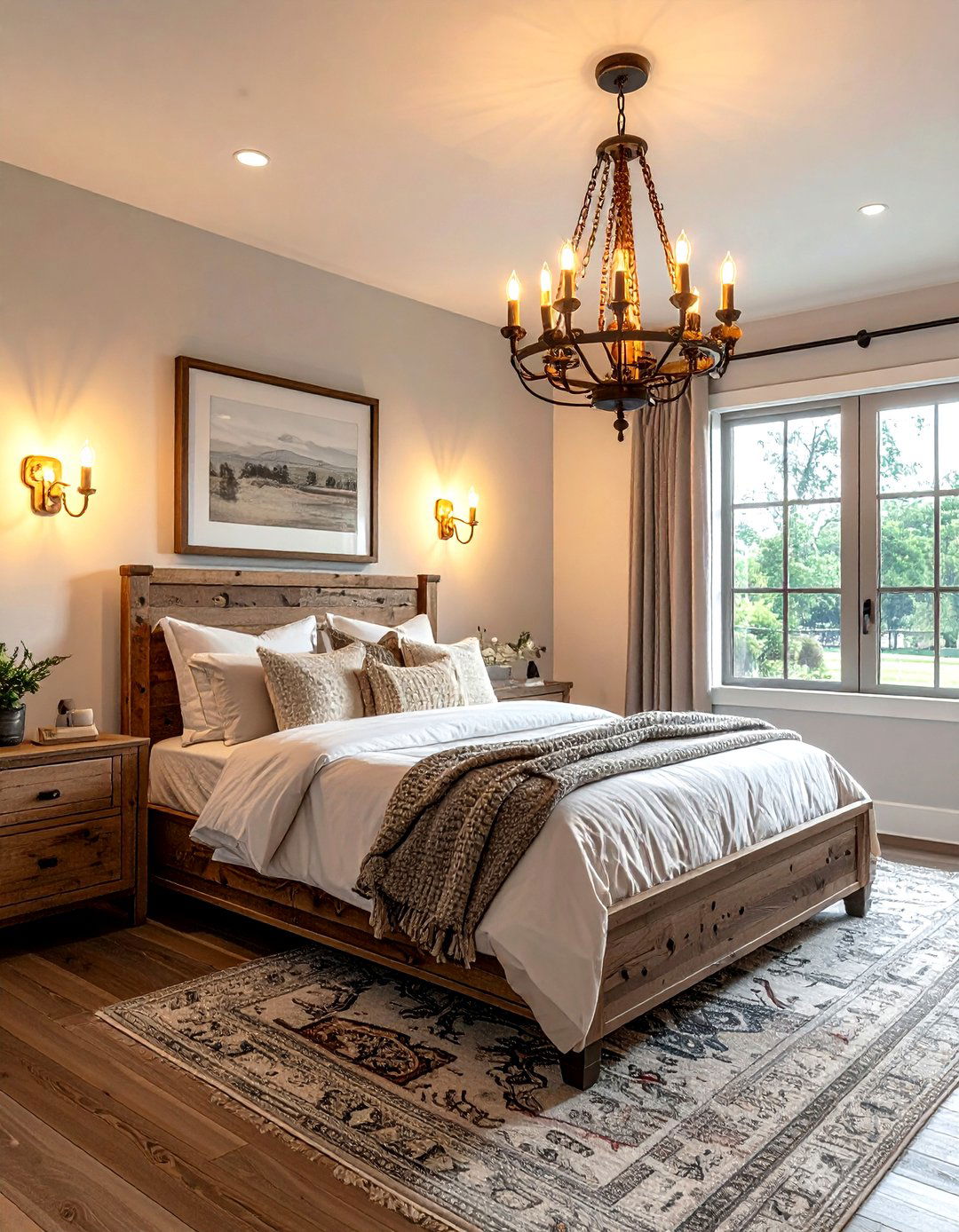 Farmhouse Bedroom Lighting - 30 farmhouse cream bedroom ideas