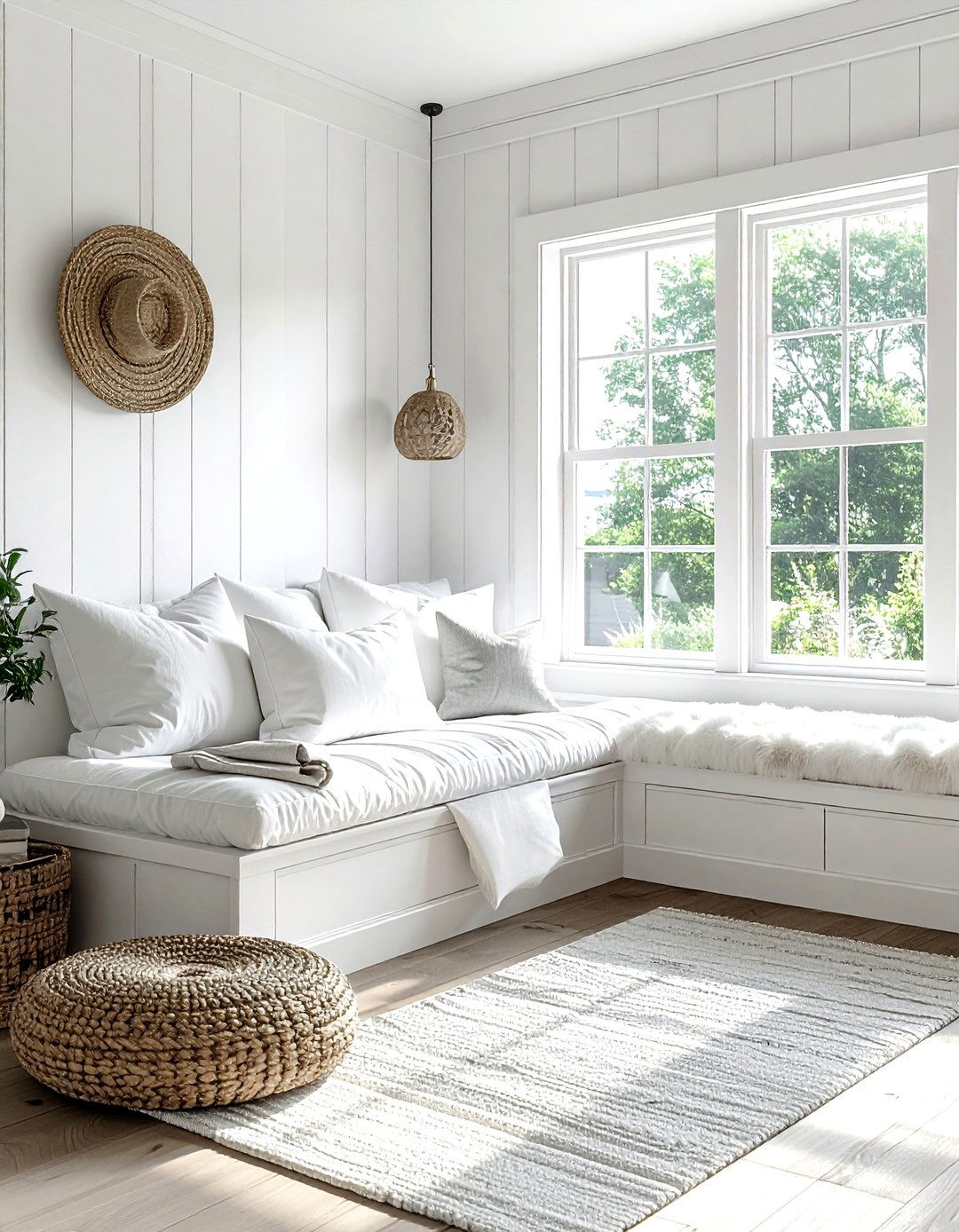 Farmhouse Bedroom With Window Seat - 30 farmhouse white bedroom ideas