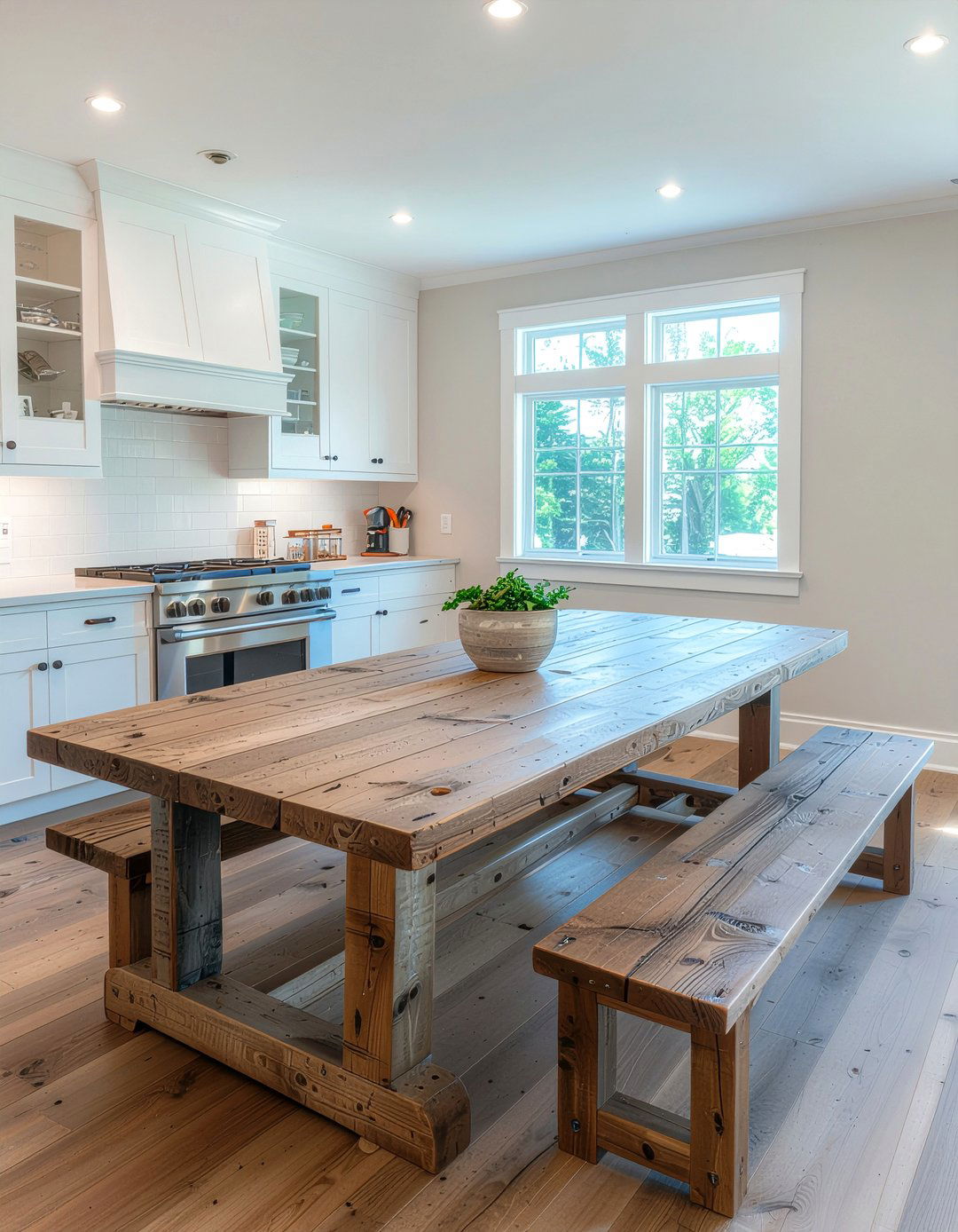 Farmhouse Bench Dining Table - 30 dining table for 8 ideas