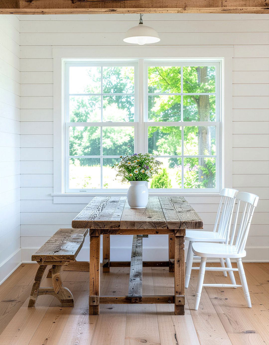 Farmhouse Breakfast Nook - 30 bay window dining ideas