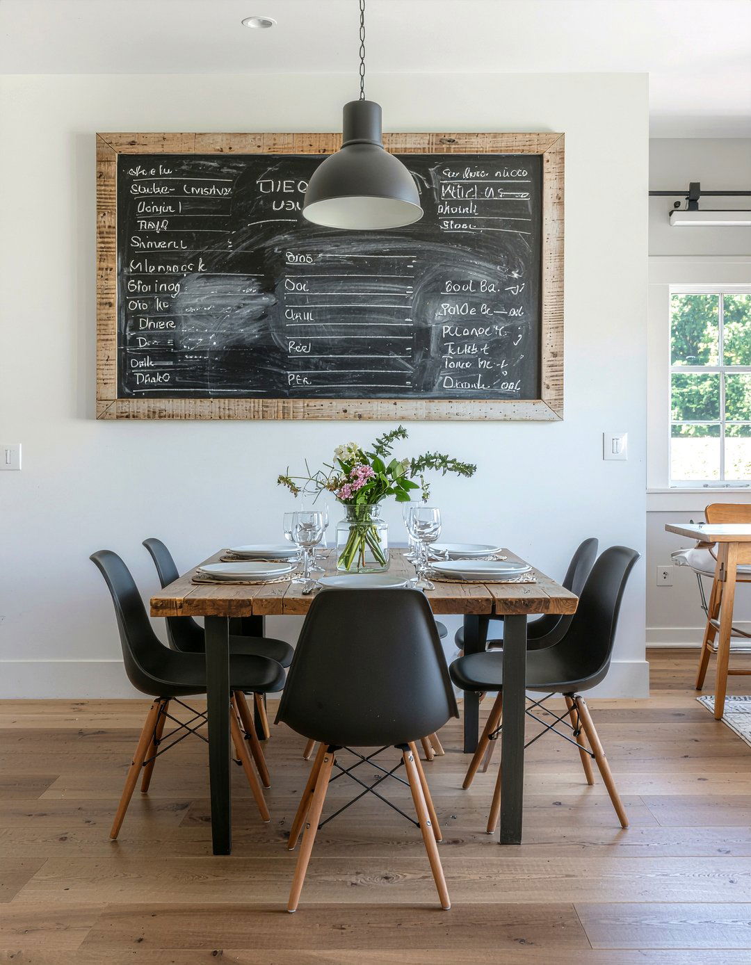 Farmhouse Buffet Chalkboard Decor - 30 farmhouse buffet dining room ideas
