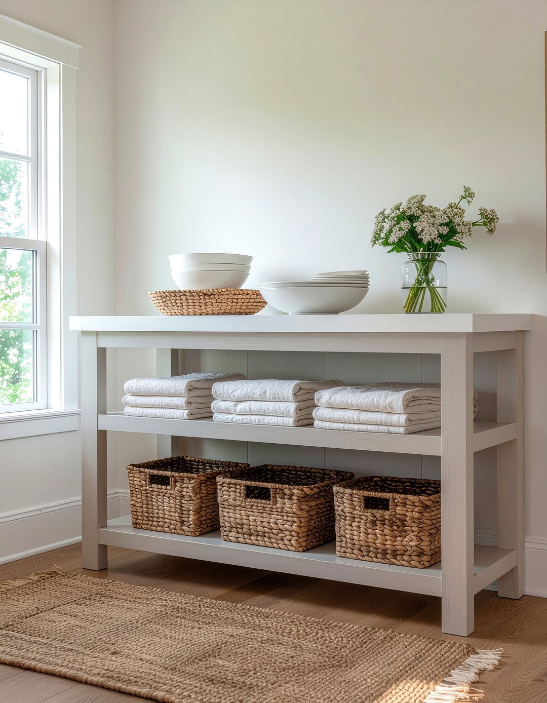 Farmhouse Buffet Open Cubbies - 30 farmhouse buffet dining room ideas