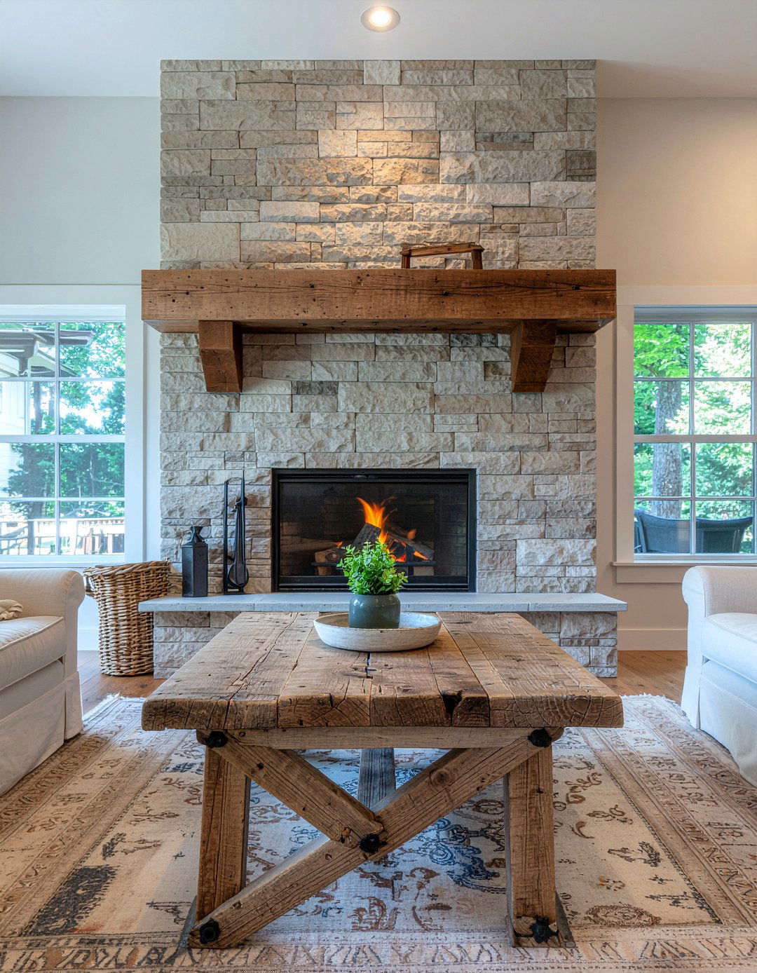 Farmhouse Coffee Table - 30 living room timeless furniture ideas