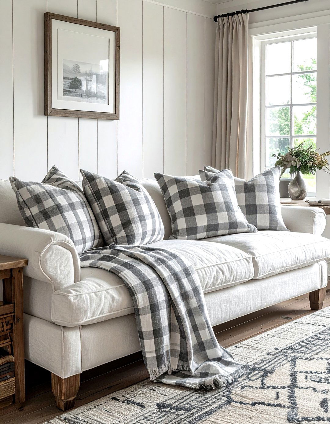 Farmhouse Couch Setup - 30 pillow arrangement ideas