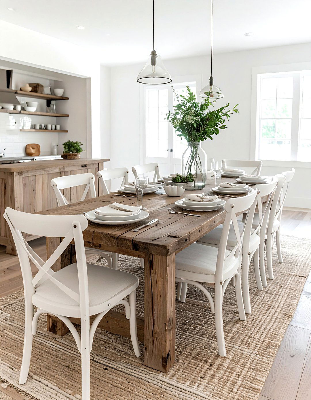 Farmhouse Dining Room - 30 cozy evening dining room ideas