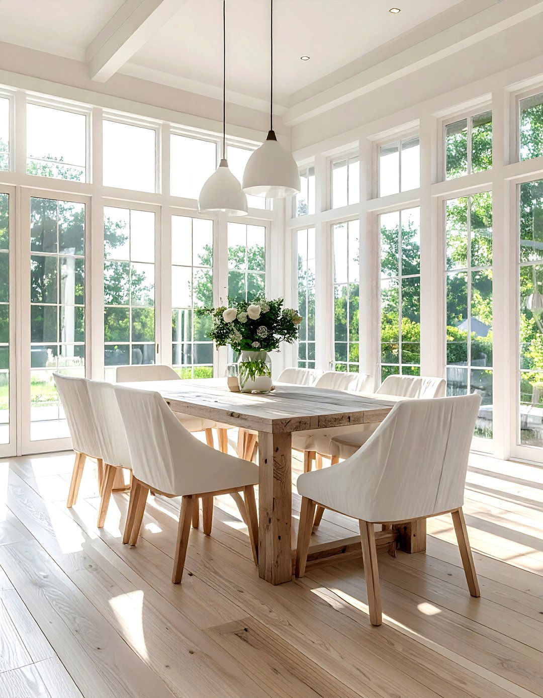 Farmhouse Dining Room With Natural Light - 30 modern farmhouse dining room ideas