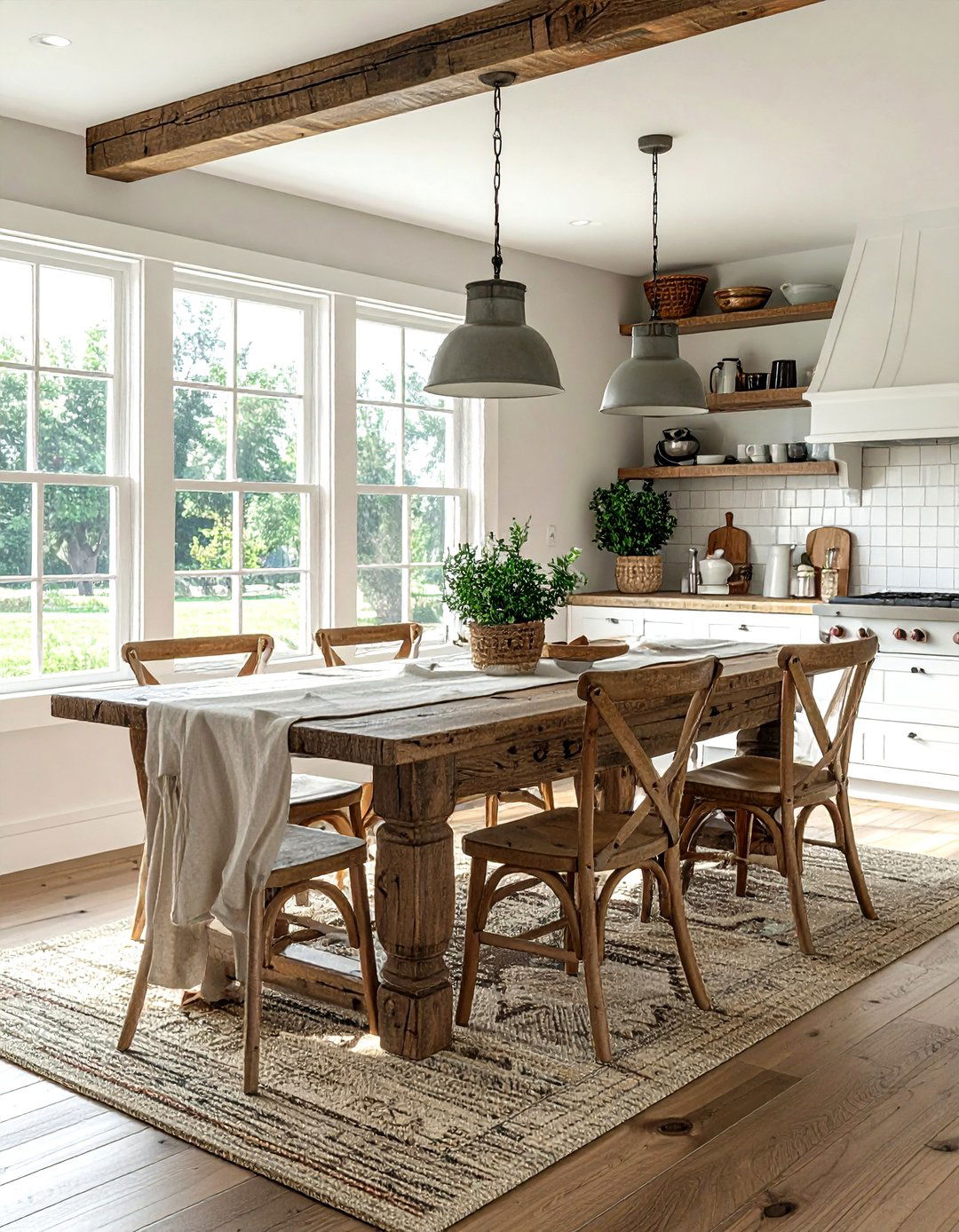 Farmhouse Dining Table In Kitchen - 30 farmhouse kitchen ideas