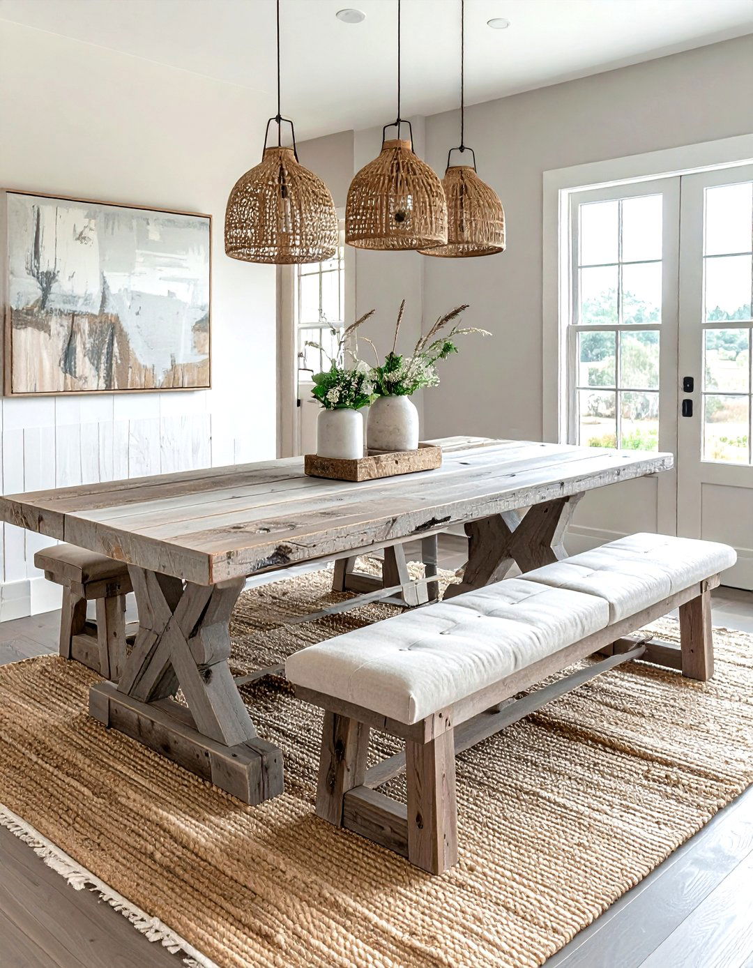 Farmhouse Dining Table Set - 30 versatile dining room ideas