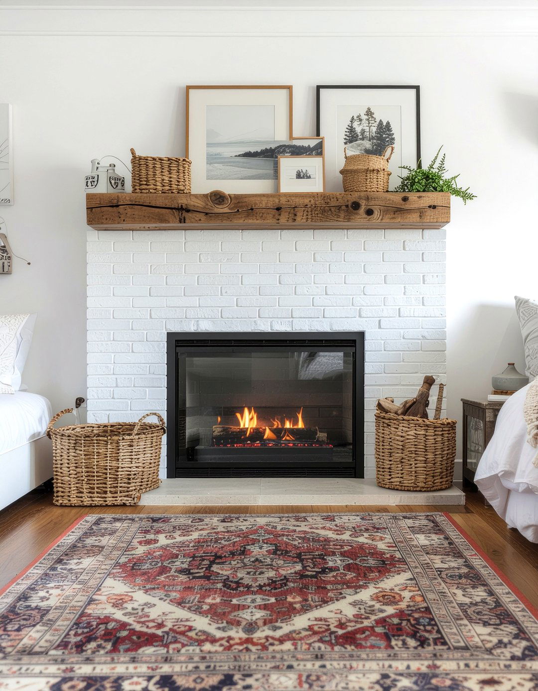 Farmhouse Electric Fireplace Bedroom - 30 bedroom electric fireplace ideas