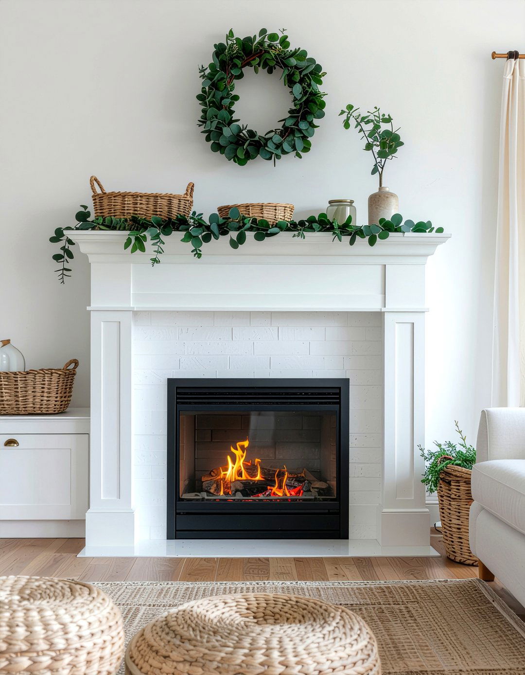 Farmhouse Electric Fireplace Decor - 30 living room electric fireplace ideas