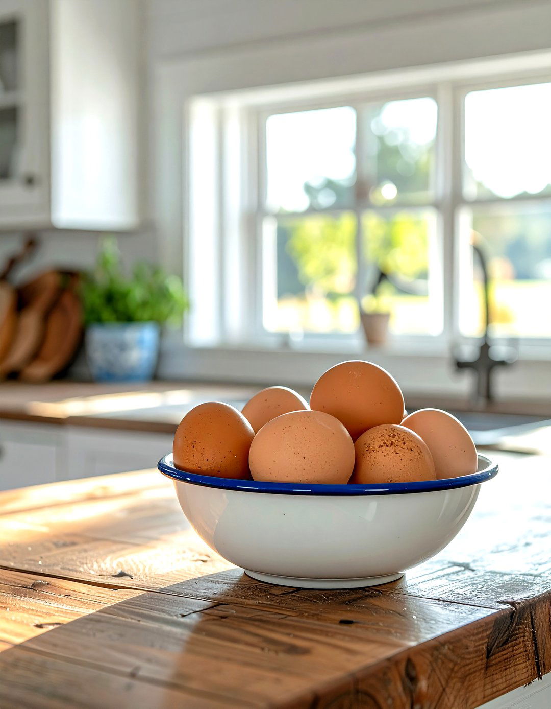 Farmhouse Enamel Bowl - 30 bowl decor ideas