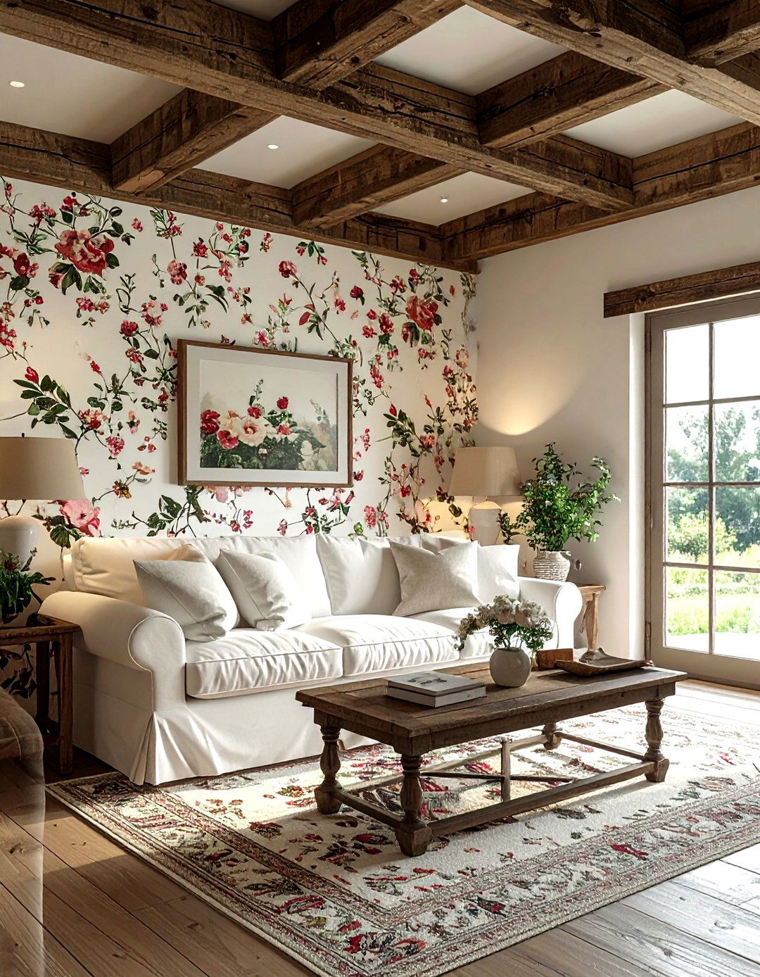 Farmhouse Floral Wallpaper - 30 living room floral wallpapers