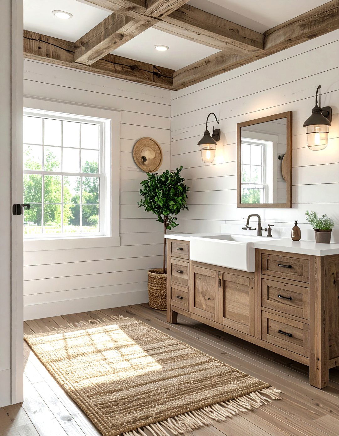 Farmhouse Gooseneck Barn Light - 30 bathroom lamp ideas