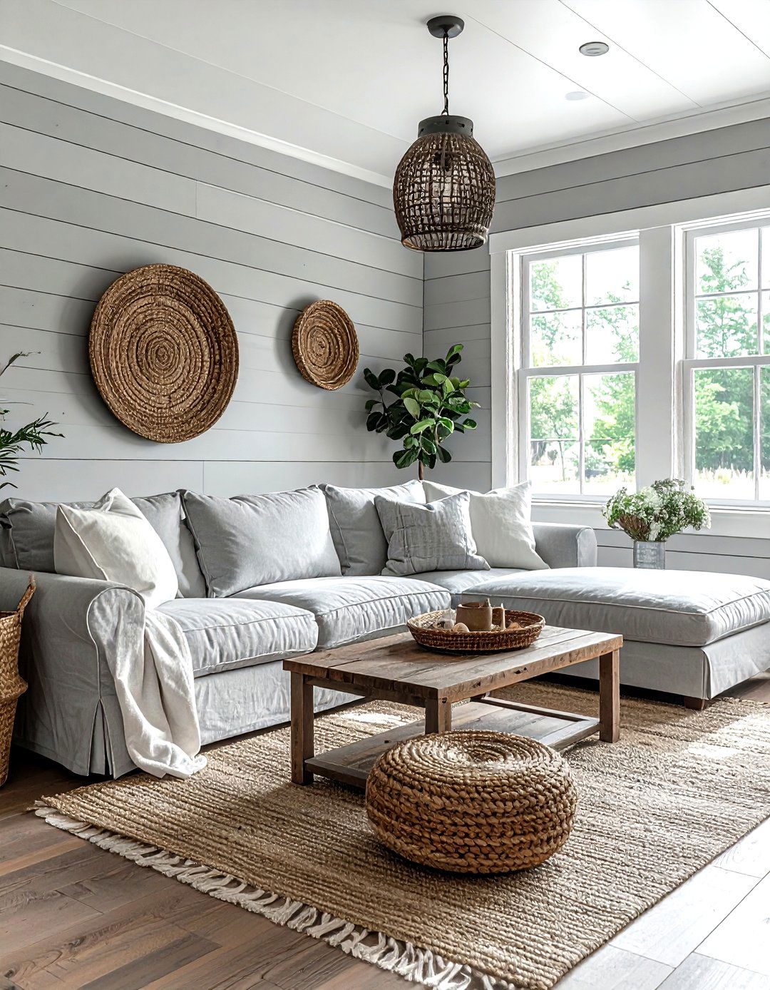 Farmhouse Gray Living Room - 30 gray living room ideas