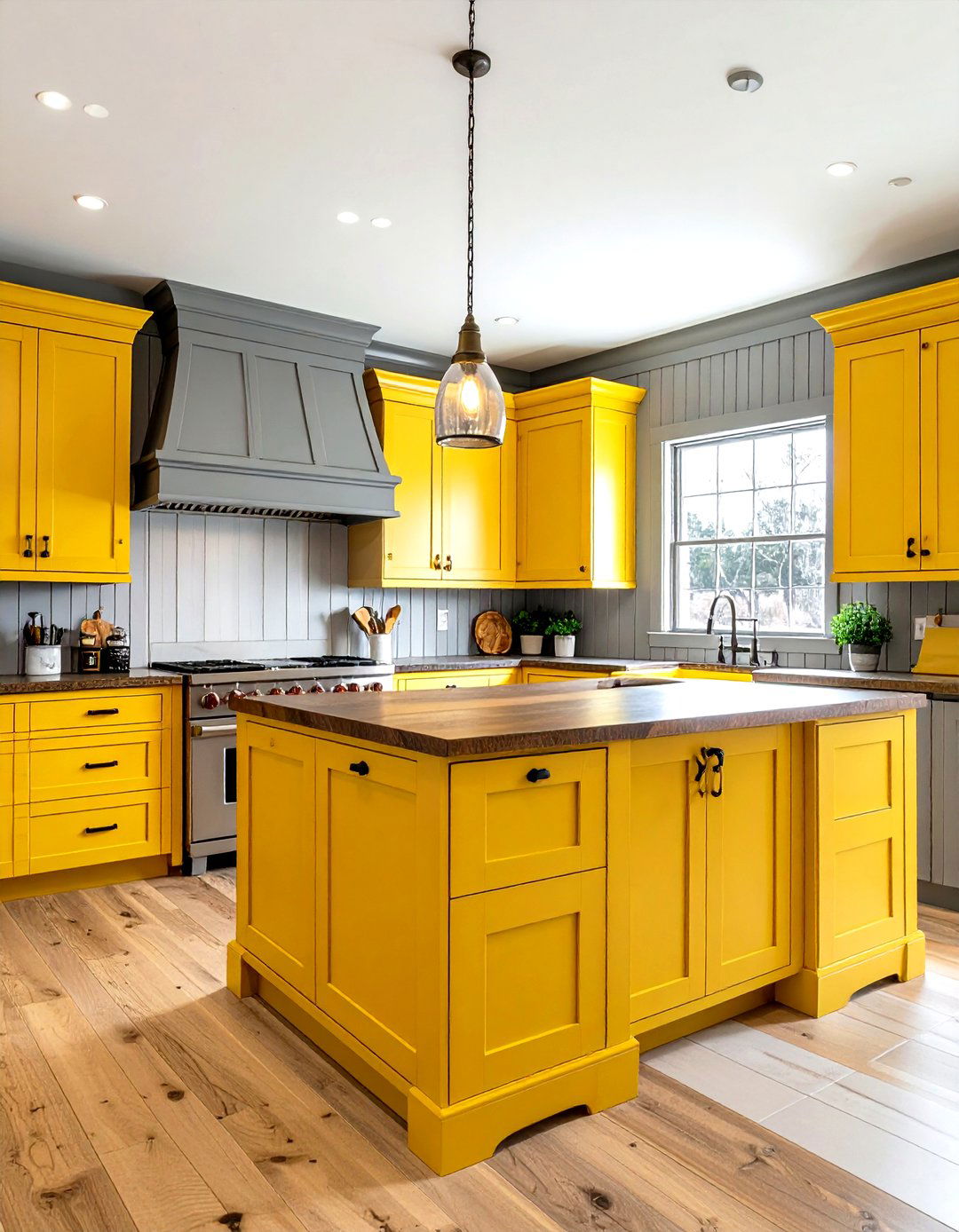 Farmhouse Gray Yellow Kitchen - 30 gray yellow kitchen ideas