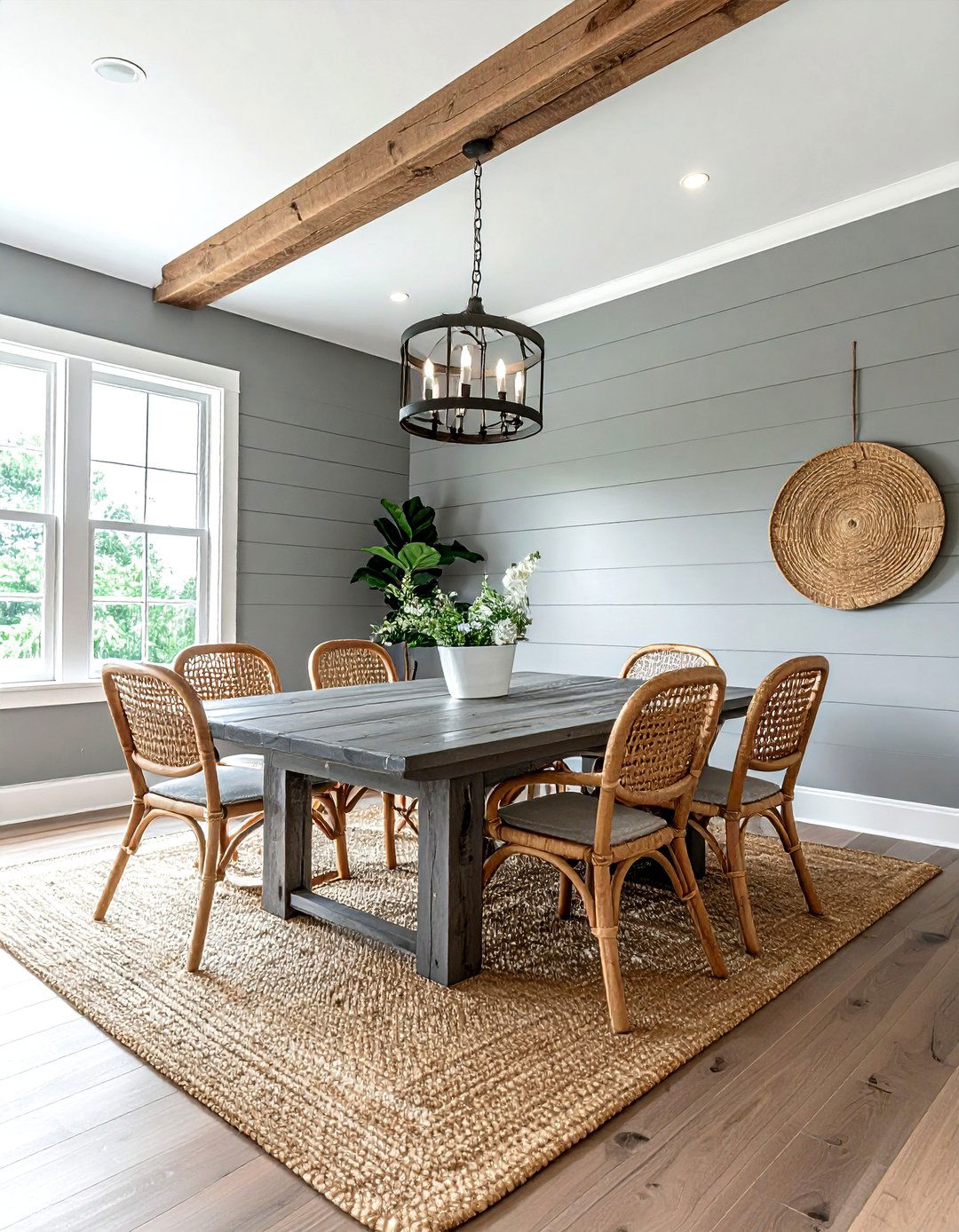 Farmhouse Grey Dining Room - 30 grey dining room design ideas