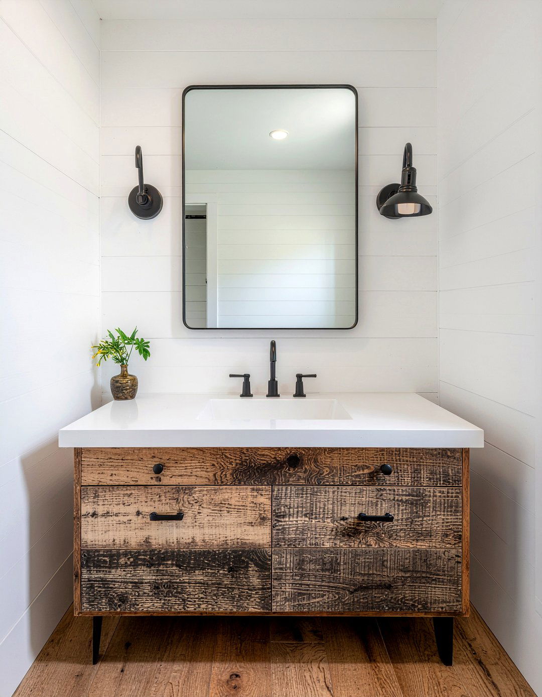 Farmhouse Half Bathroom - 30 half bathroom ideas