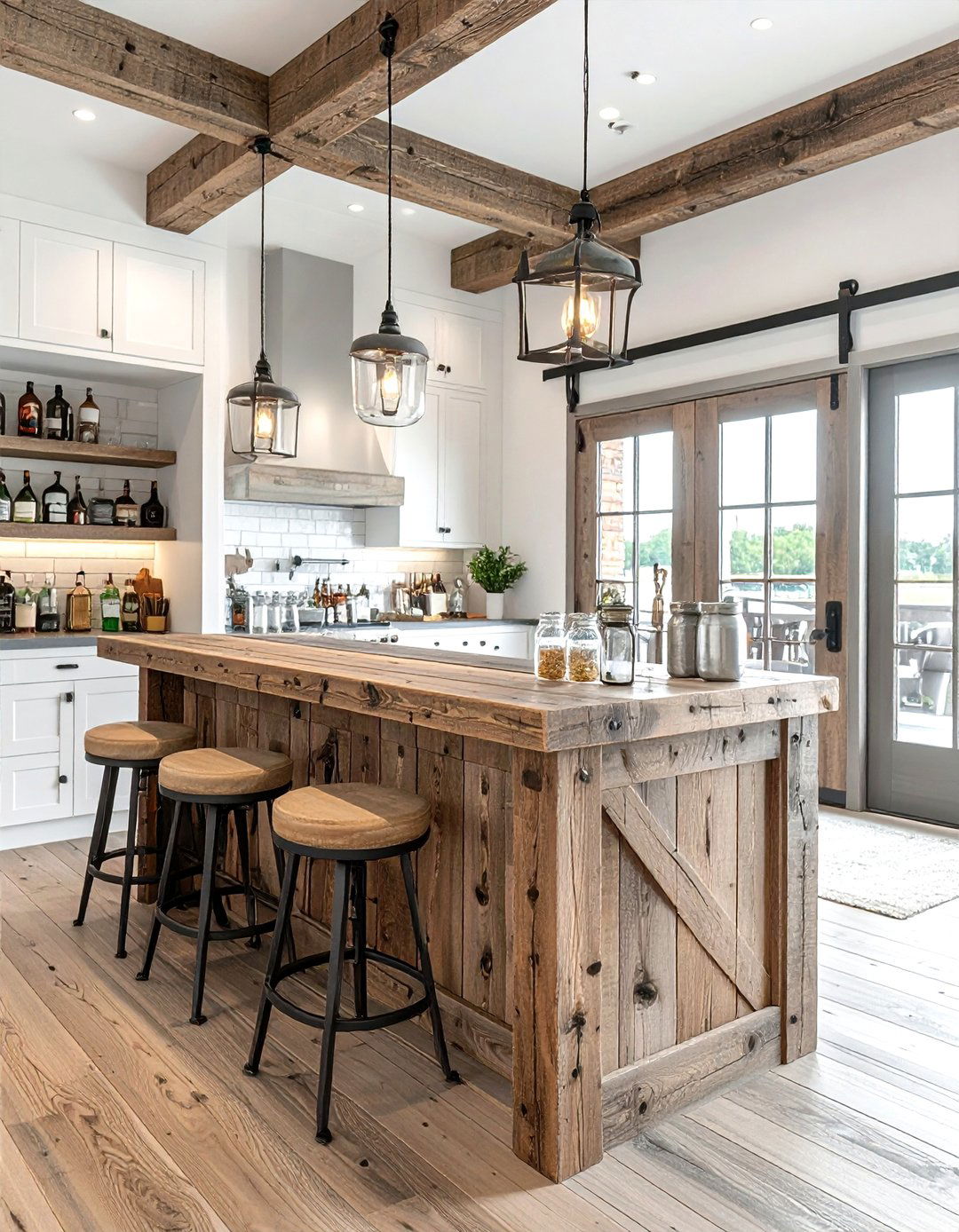 Farmhouse Home Bar - 30 home bar decor ideas