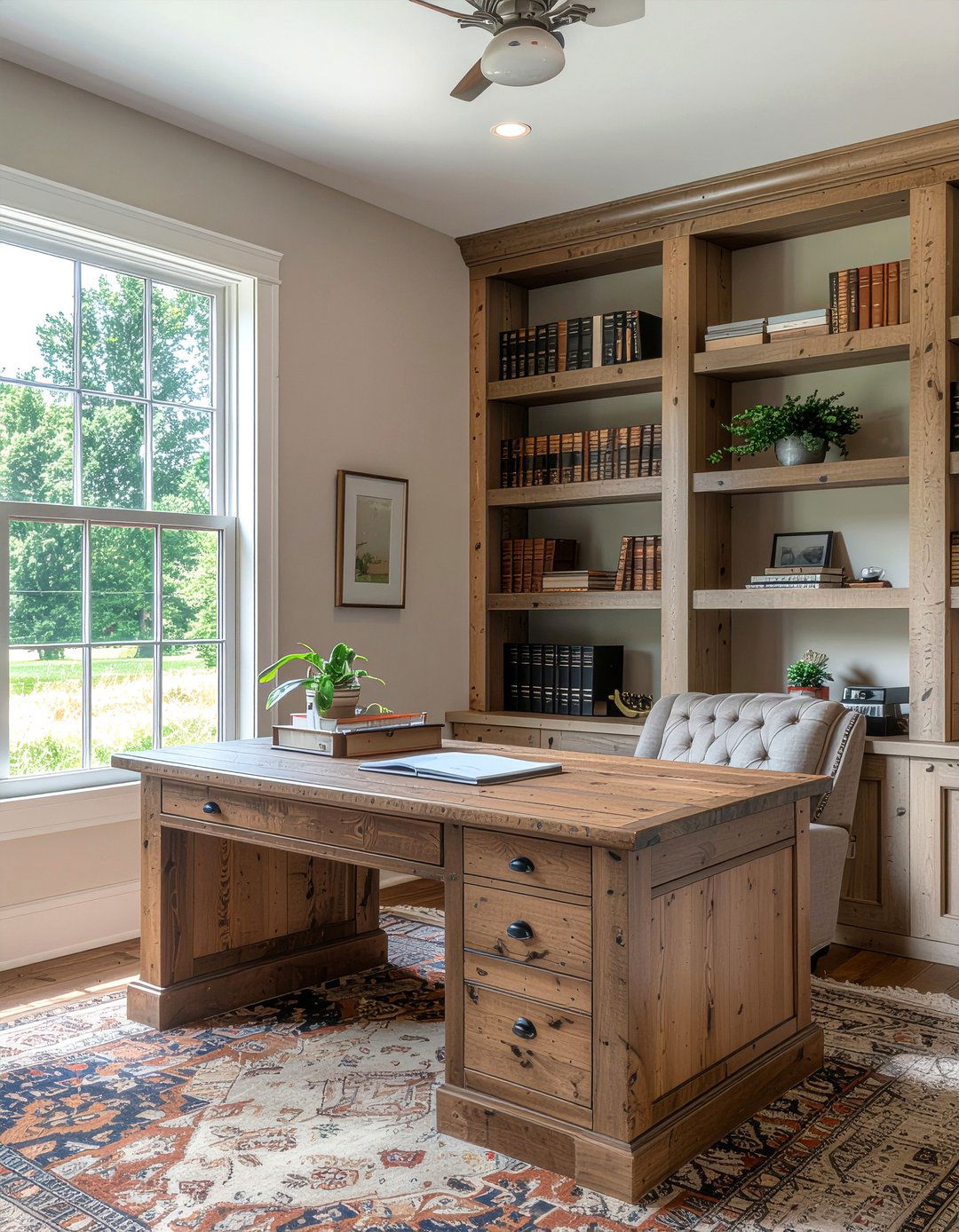 Farmhouse Home Office - 30 farmhouse home decor ideas