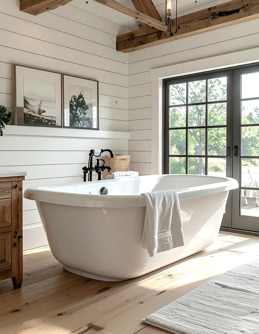Farmhouse Jetted Bathtub - 30 jetted tub ideas