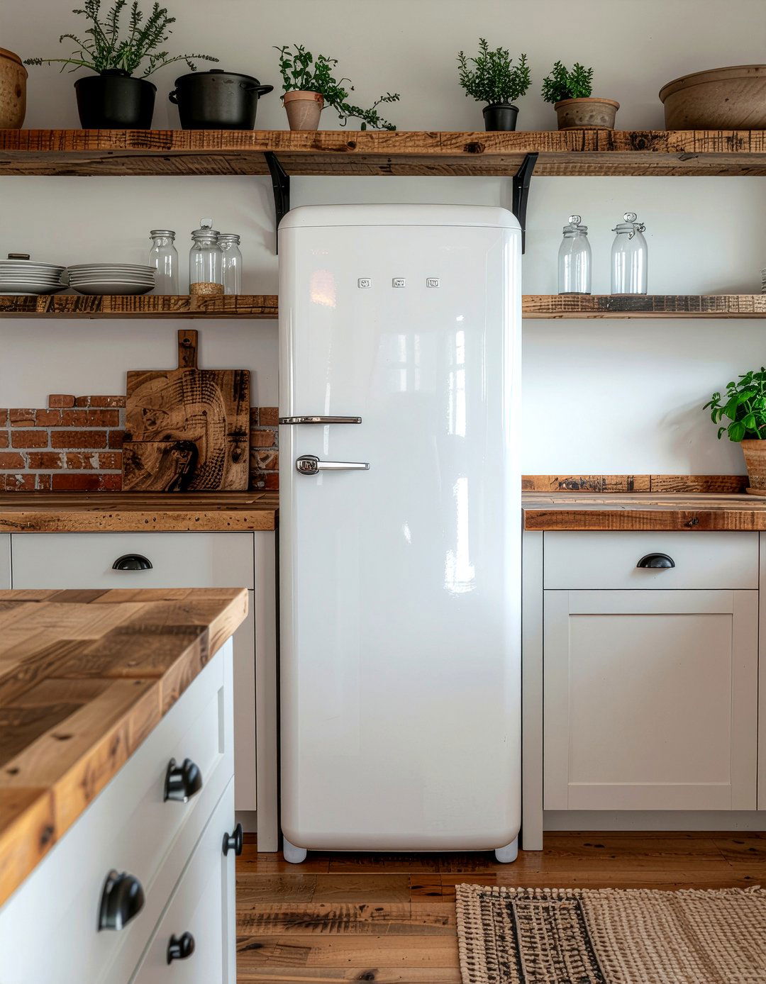 Farmhouse Kitchen Beverage Fridge - 30 beverage refrigerator kitchen ideas
