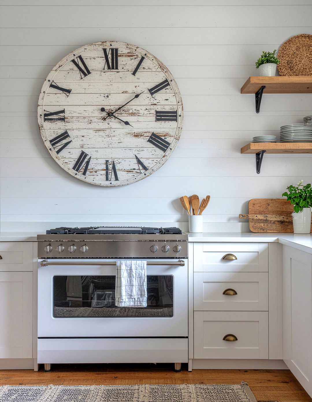 Farmhouse Kitchen Clock - 30 kitchen clock ideas