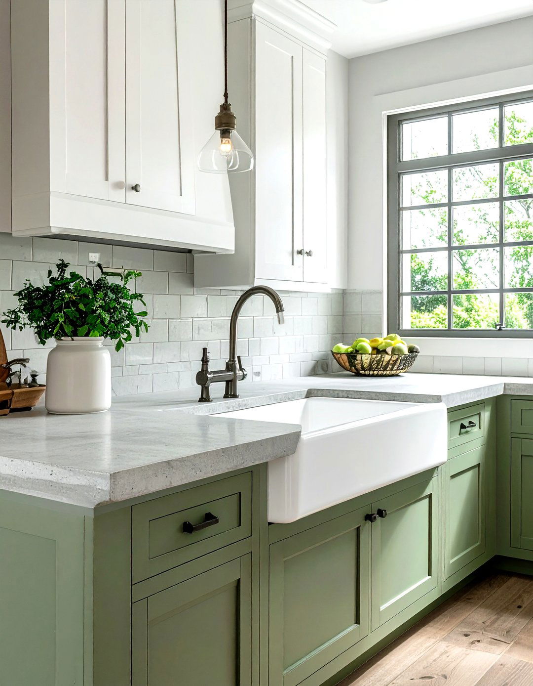 Farmhouse Kitchen Concrete Countertop - 30 concrete countertop kitchen ideas