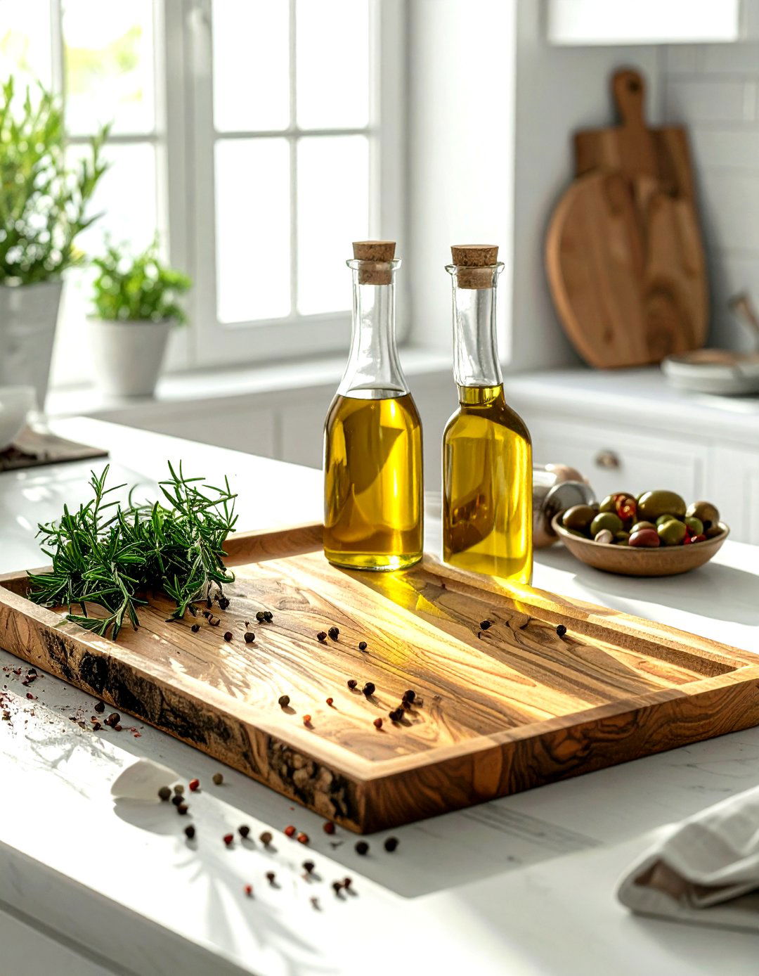 Farmhouse Kitchen Cutting Board Tray - 30 kitchen cutting board display ideas