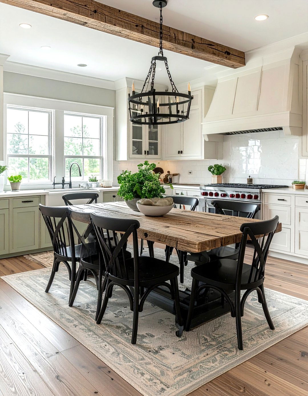 Farmhouse Kitchen Dining Area - 30 dining room kitchen combo ideas