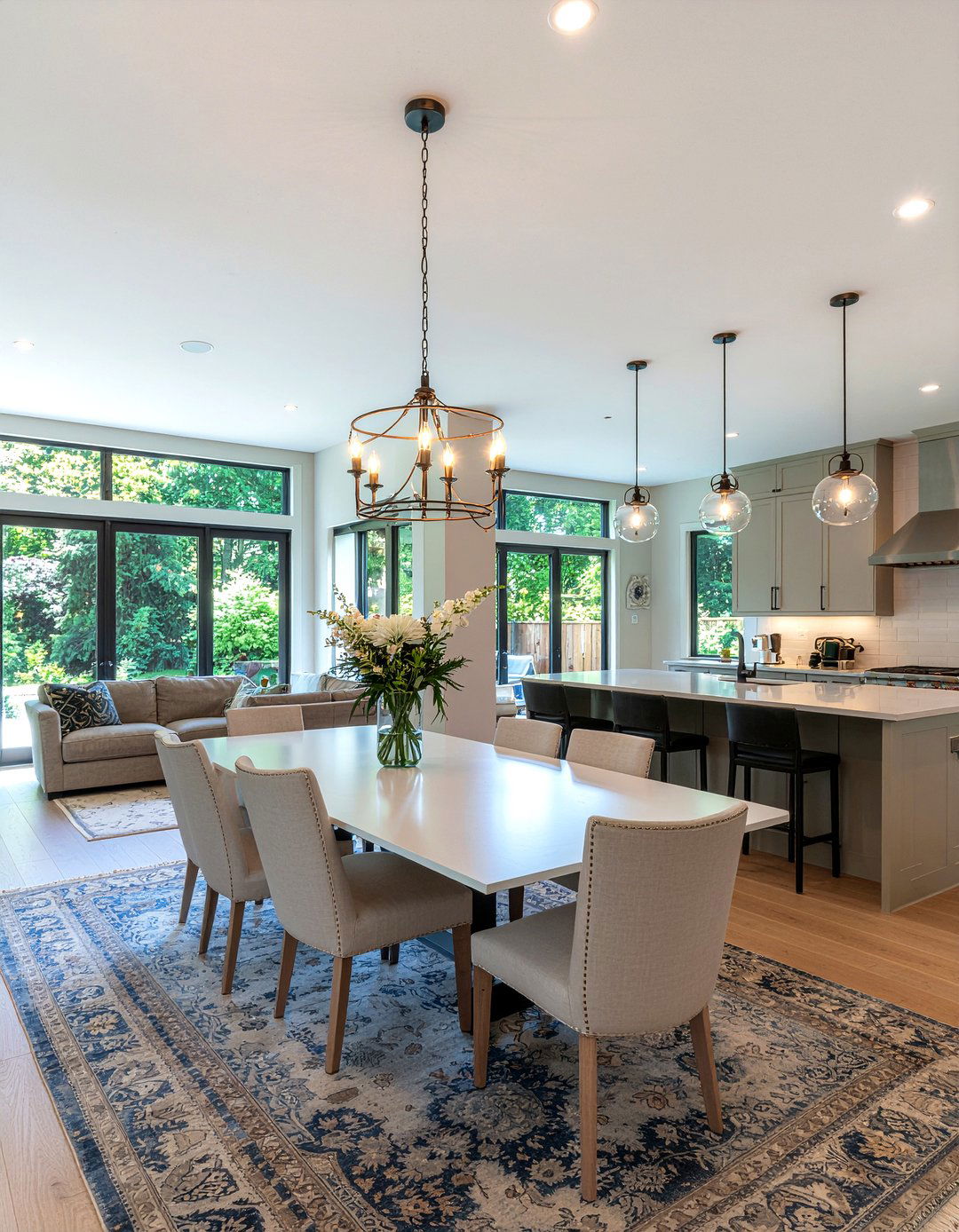 Farmhouse Kitchen Dining Combo - 30 farmhouse chandelier dining room ideas