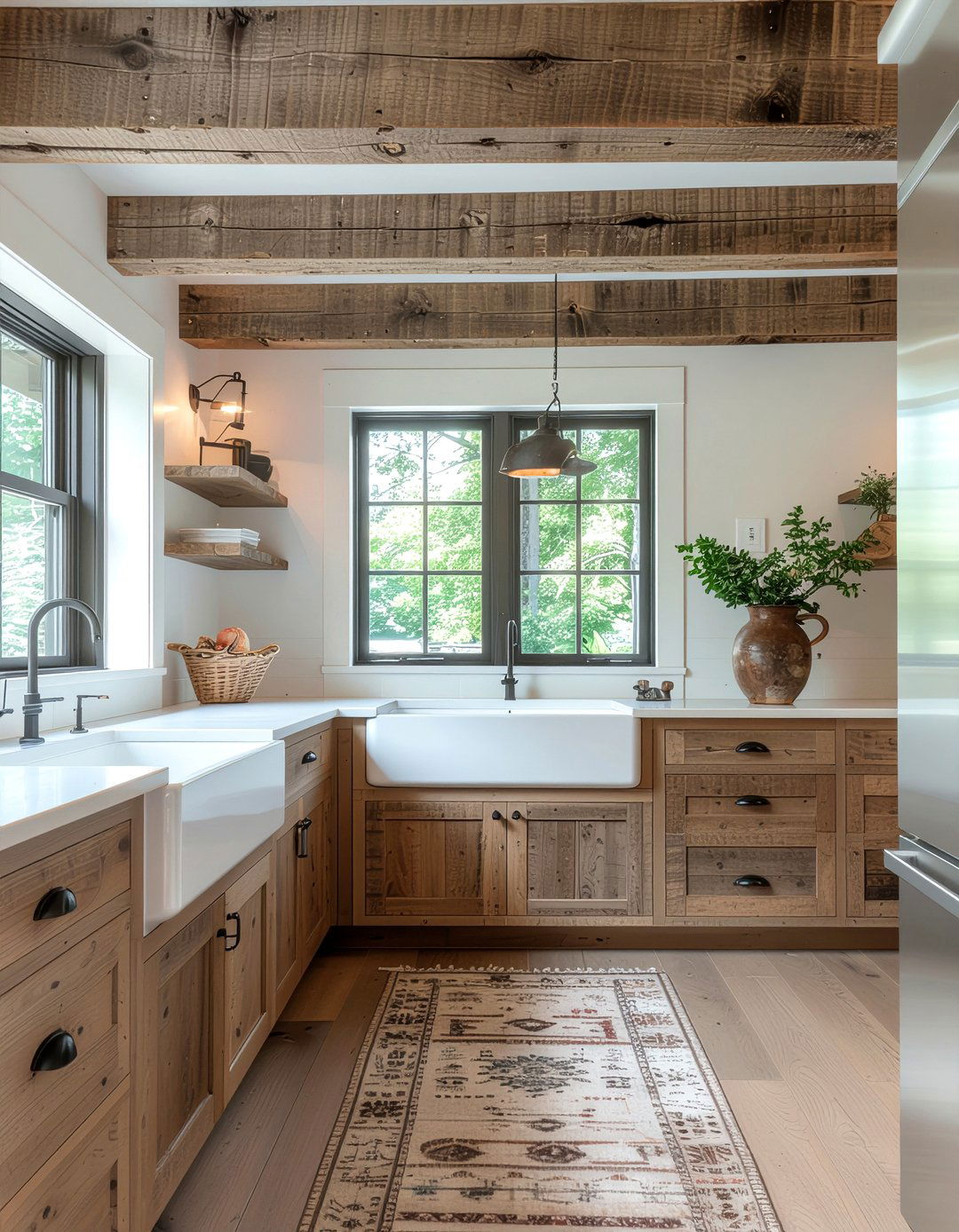 Farmhouse Kitchen Hidden Fridge - 30 panel-ready refrigerator kitchen ideas