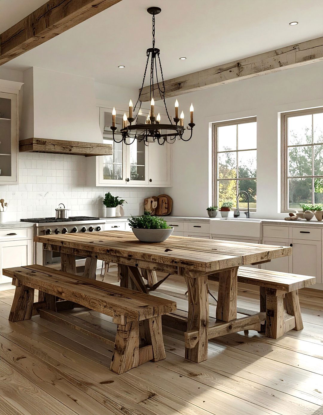 Farmhouse Kitchen Table - 30 kitchen seating ideas
