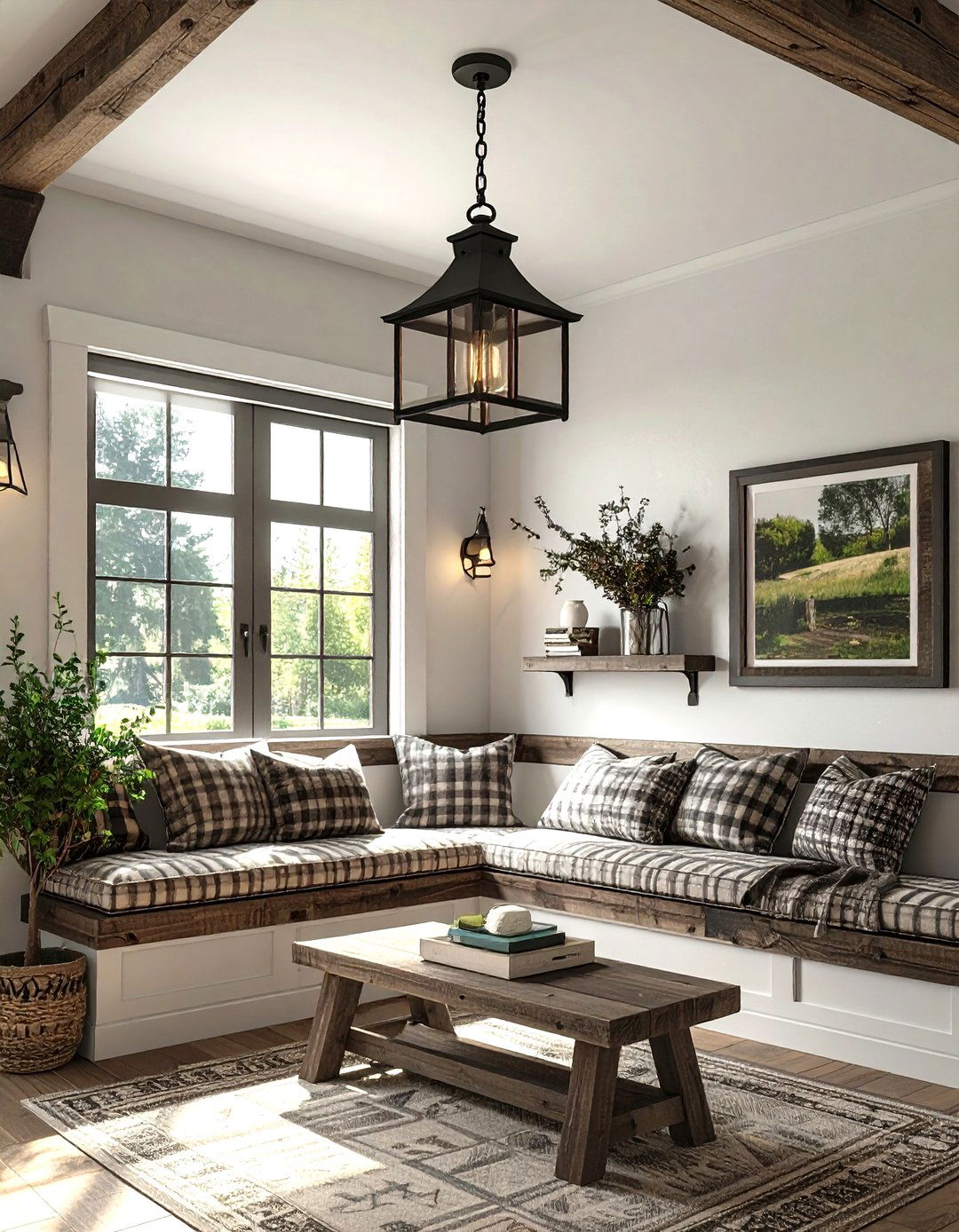 Farmhouse Lantern Light - 30 semi-flush dining room light ideas